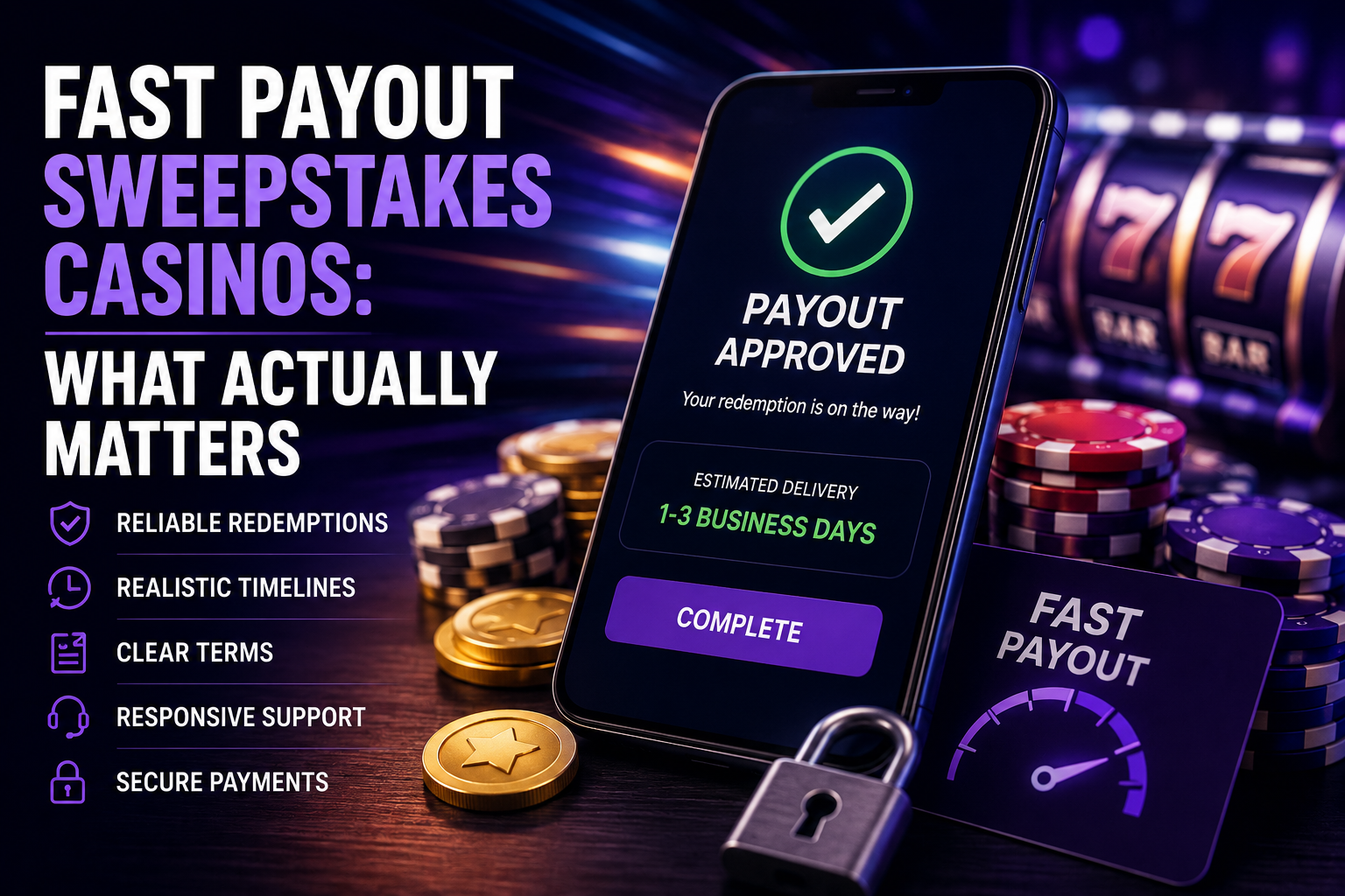 Editorial image for Fast Payout Sweepstakes Casinos: What Actually Matters